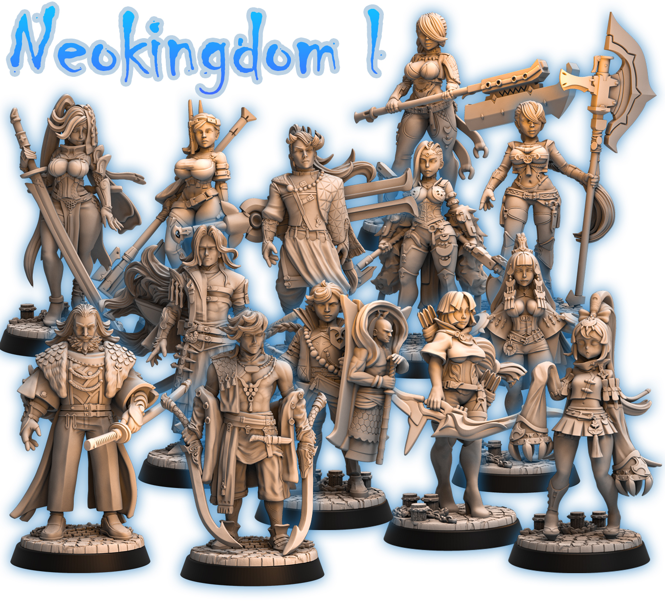 PRE-SUPPORTED Neokingdom Set 1- 32mm - DnD
